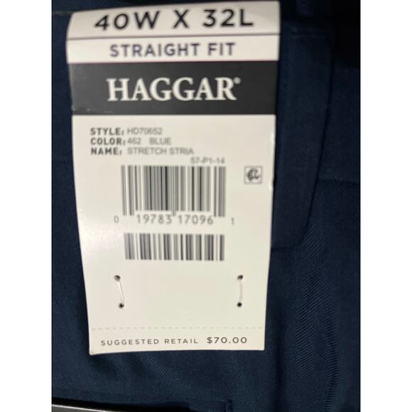 Haggar Premium Comfort Dress Pants 40x32 Straight Fit Flex Waistband Wrinkleless - Picture 4 of 6